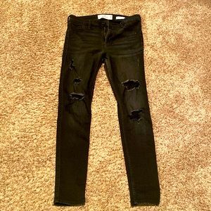 Black distressed jeans
